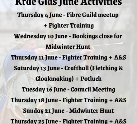 Krae Glas June 2026 Upcoming Events